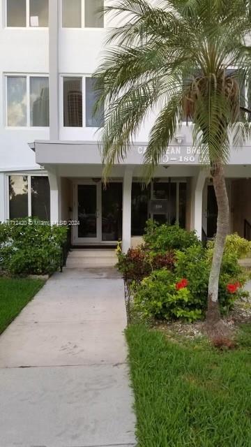 property entrance with french doors