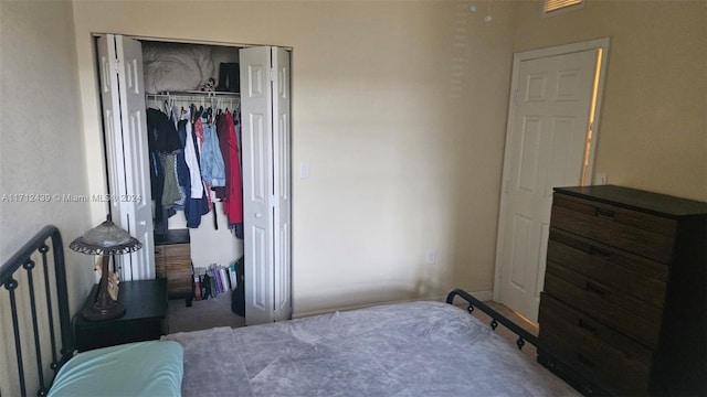 bedroom with a closet