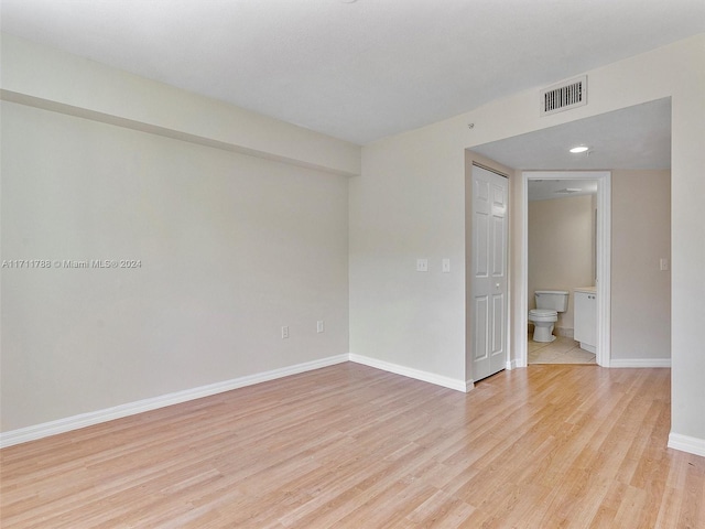 empty room featuring light wood-type flooring