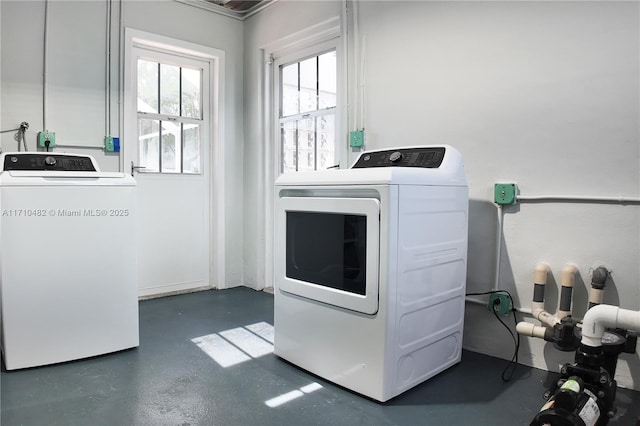 laundry room featuring washer and dryer