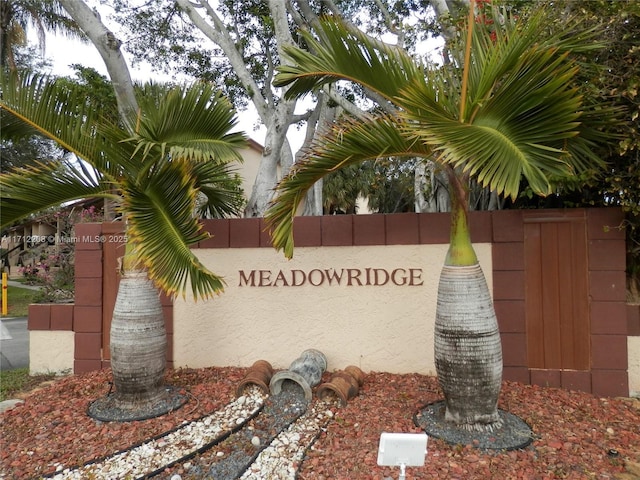 view of community sign