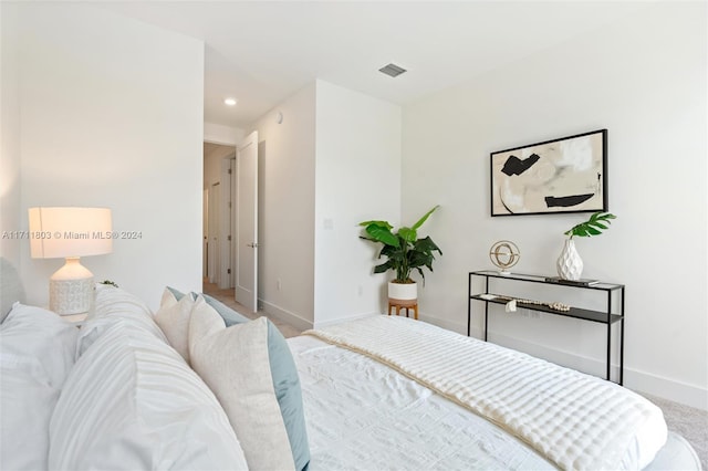 view of carpeted bedroom