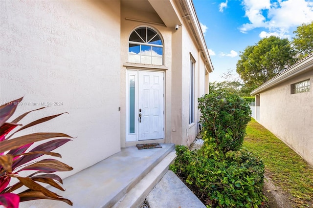 view of doorway to property