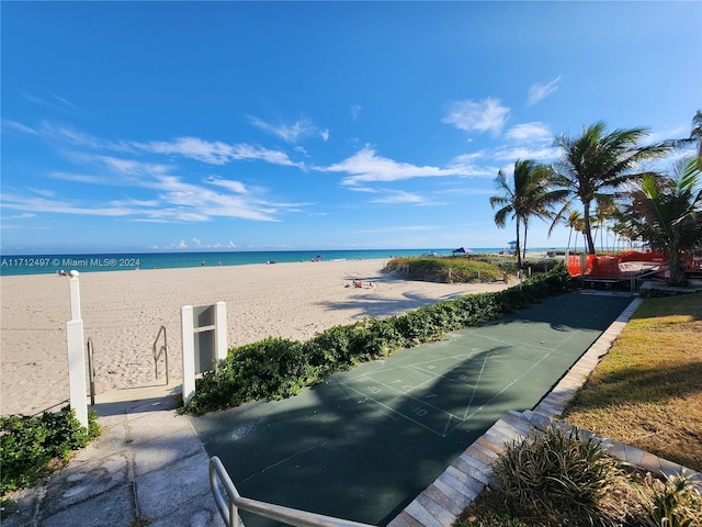 property view of water with a view of the beach