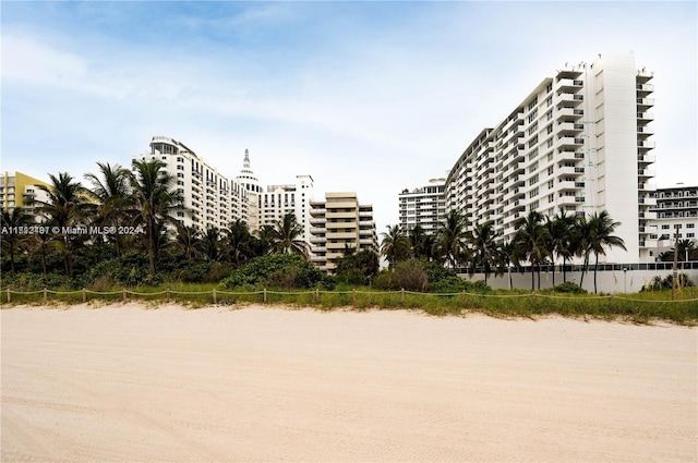 view of building exterior featuring a water view