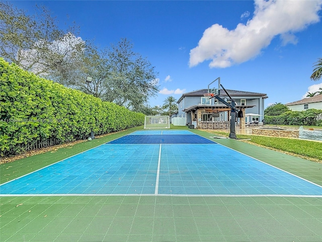 exterior space featuring basketball court