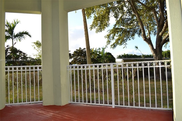 view of balcony