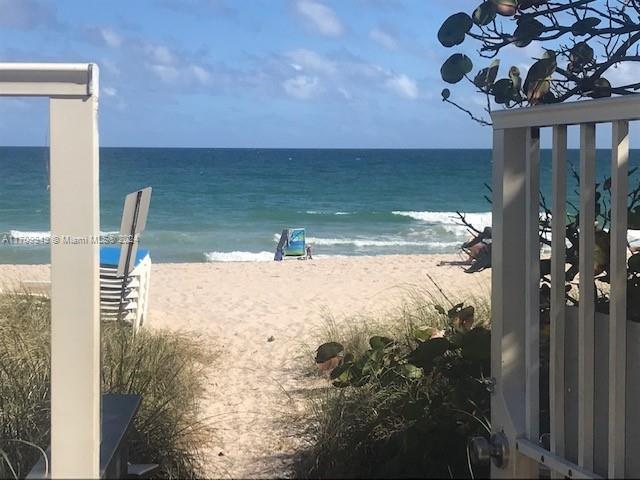 property view of water with a view of the beach