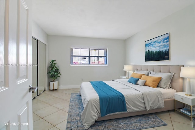 view of tiled bedroom