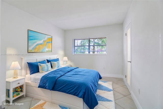 view of tiled bedroom