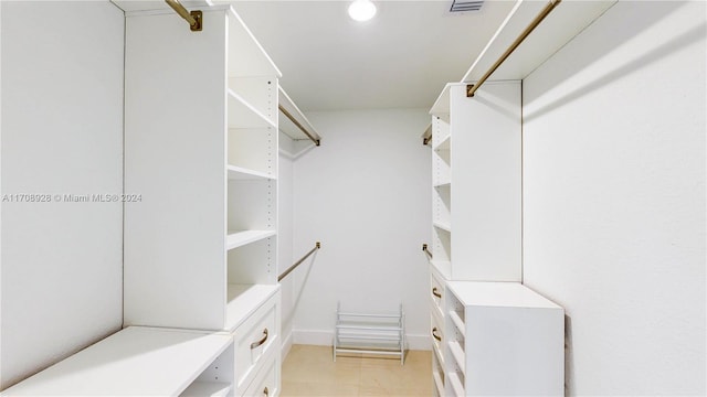 view of walk in closet