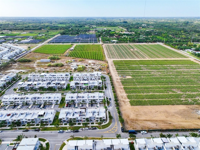 aerial view with a rural view