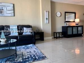 view of tiled living room