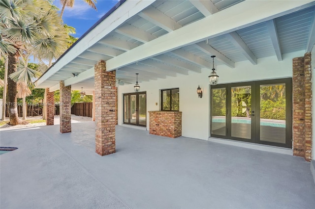 view of patio with french doors