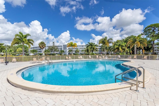 view of pool with a patio