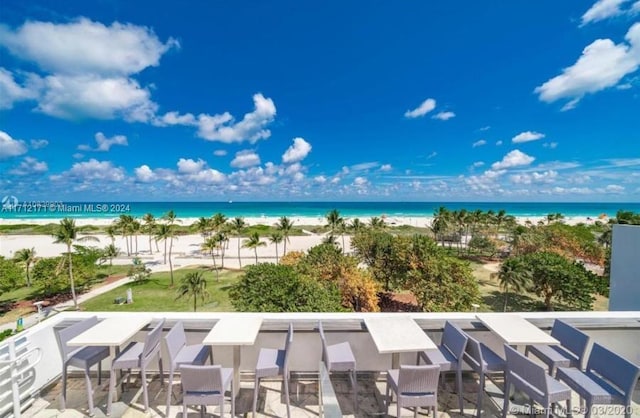 water view with a beach view