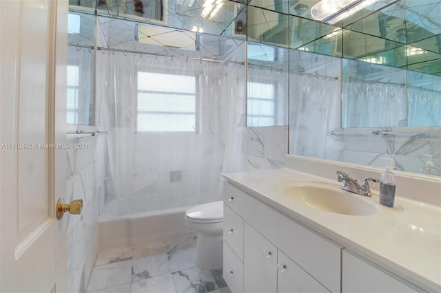4241 Red Rd, Coral Gables, FL 33134 - full bathroom with vanity, bathing tub / shower combination, and marble finish flooring