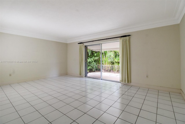4241 Red Rd, Coral Gables, FL 33134 - spare room featuring crown molding and light tile patterned floors