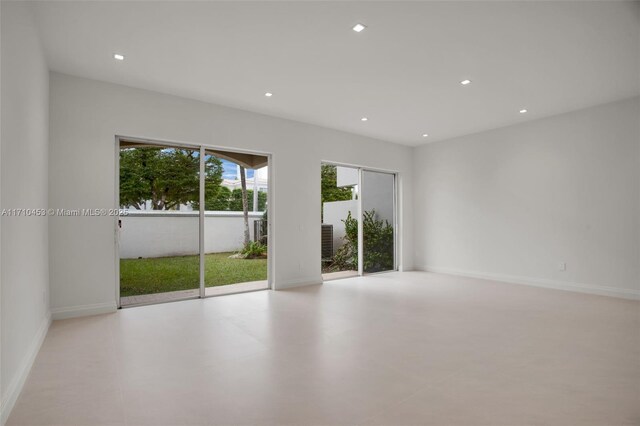 view of tiled spare room