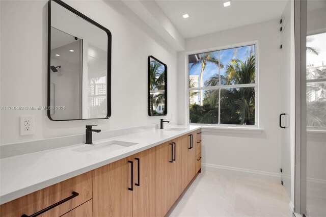 bathroom featuring vanity