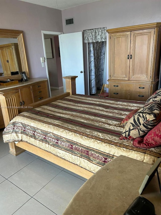 view of tiled bedroom