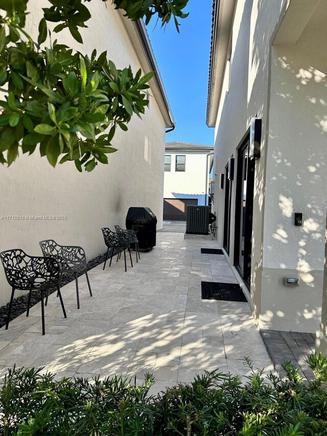 view of patio with grilling area