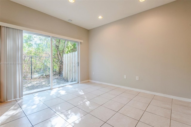 view of tiled spare room