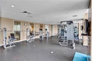 view of workout area