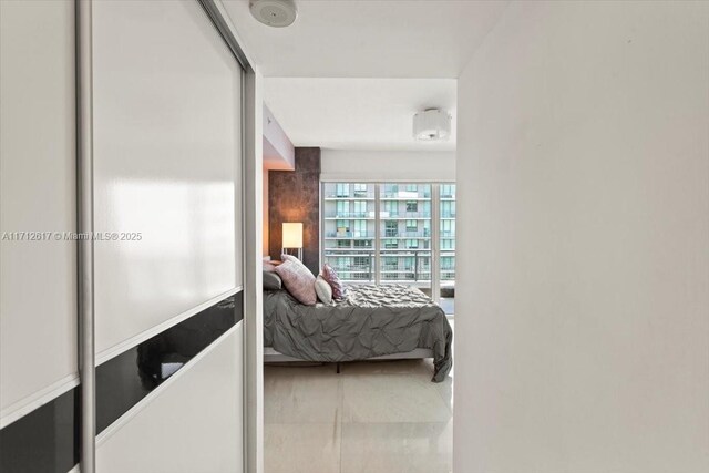 60 SW 13th St Unit 4606, Miami, FL 33130 - bedroom with tile patterned floors