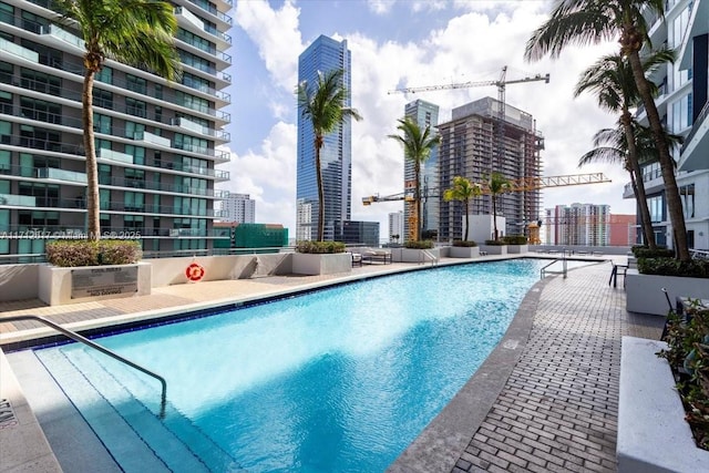 view of pool with a patio