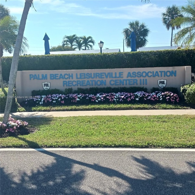 view of community sign