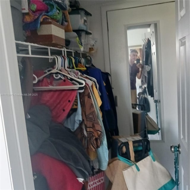 view of walk in closet