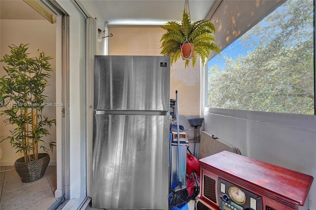 interior space featuring tile patterned flooring