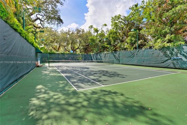 view of tennis court