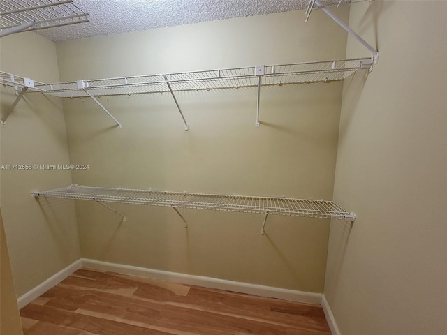 spacious closet featuring hardwood / wood-style flooring