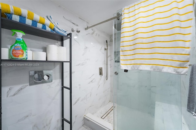 bathroom with walk in shower