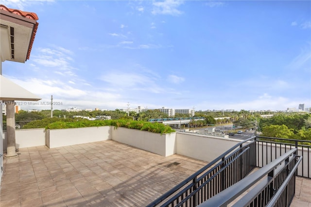 view of patio / terrace featuring a balcony