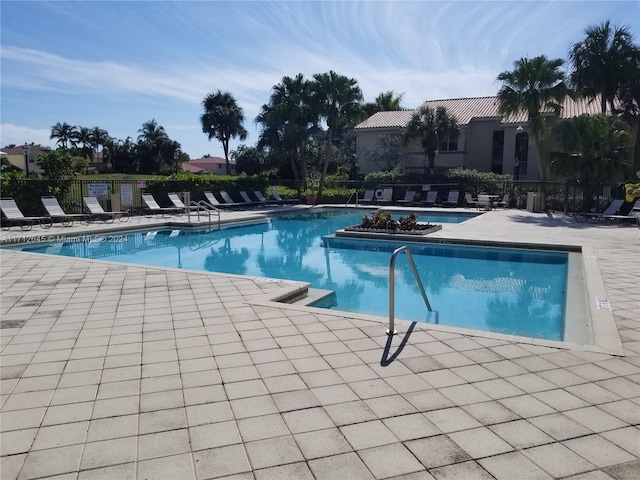 view of pool with a patio