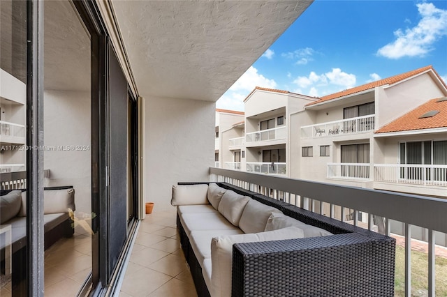 balcony with an outdoor hangout area