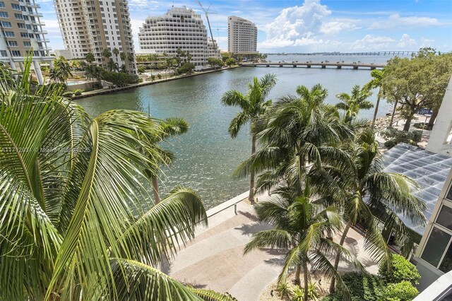 495 Brickell Ave Unit Bay407, Miami, FL 33131 - water view with nearby urban area