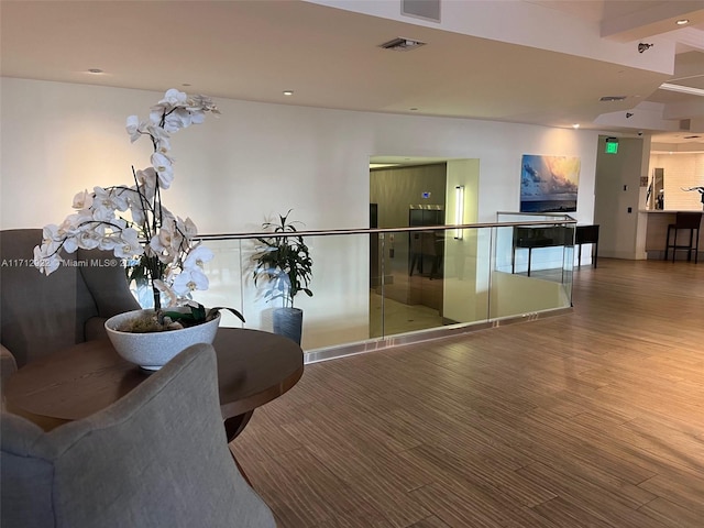 interior space featuring hardwood / wood-style flooring