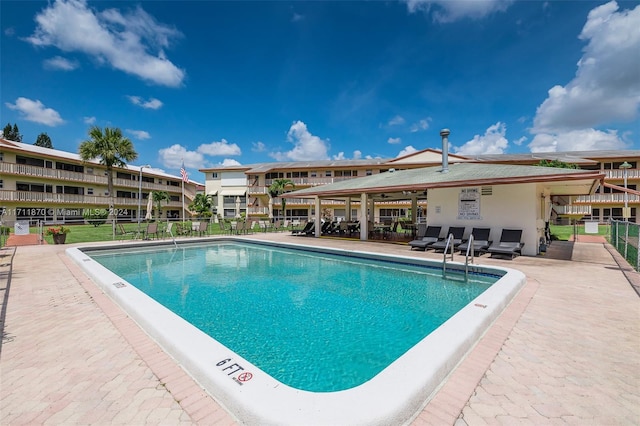 view of pool with a patio area