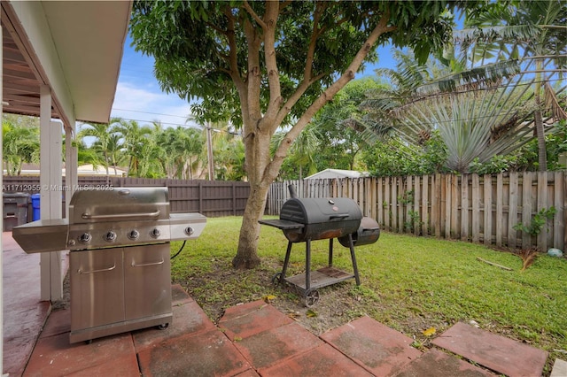 view of patio / terrace featuring area for grilling