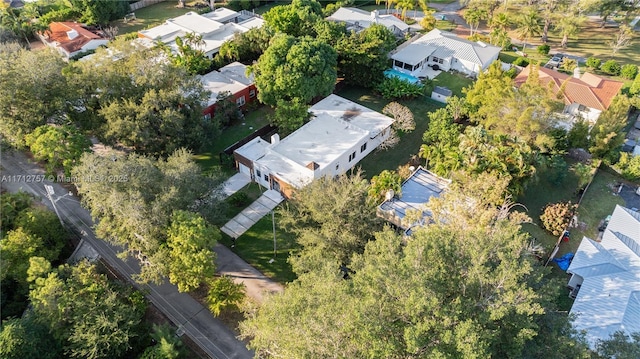 aerial view with a residential view