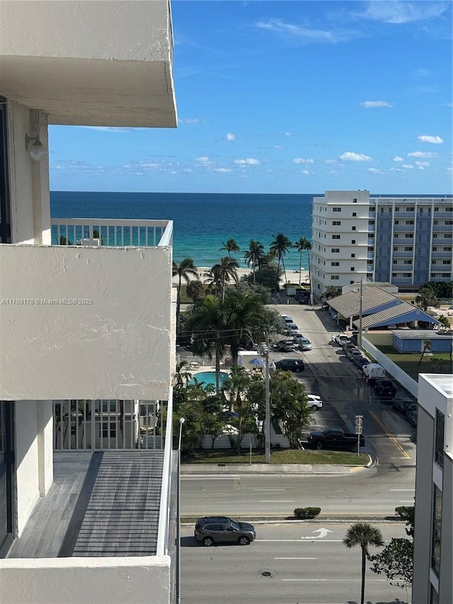 view of water feature