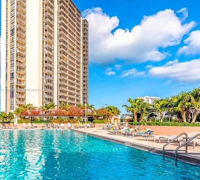 view of pool with a patio