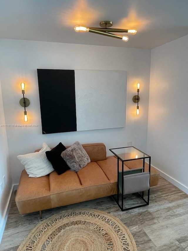 living room featuring hardwood / wood-style floors