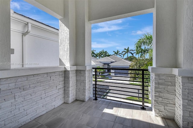 view of patio with a balcony