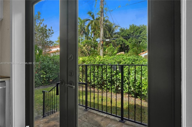 view of doorway to outside