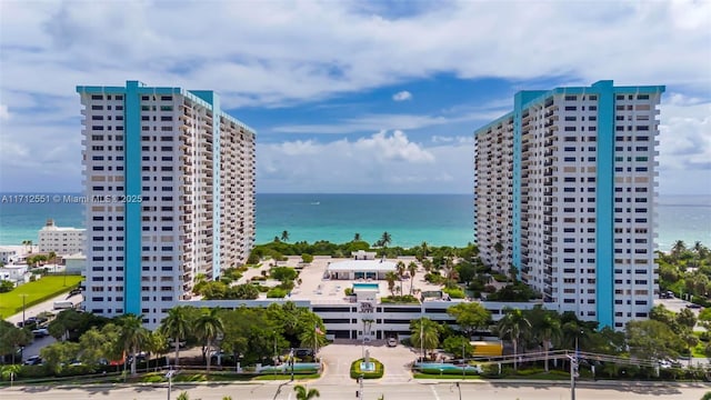 property view of water featuring a city view